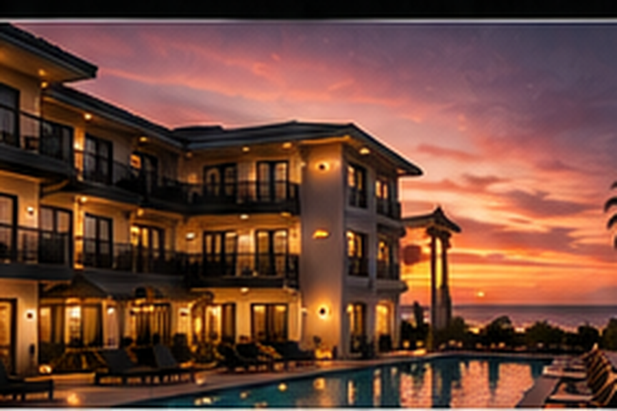 Rosarito Beach Hotel at sunset